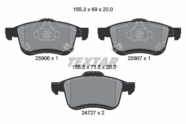 Remblokset Textar 2590601