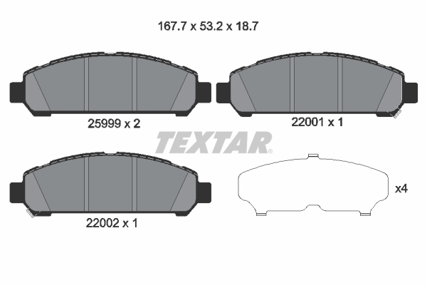 Remblokset Textar 2599901