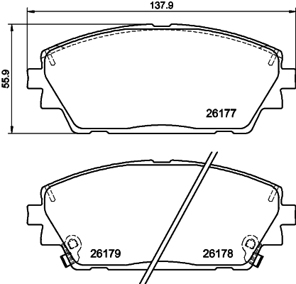 Remblokset Textar 2617701