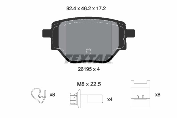 Remblokset Textar 2619501