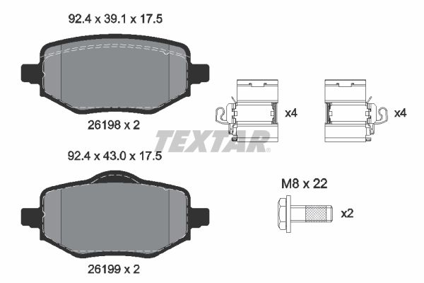 Remblokset Textar 2619801