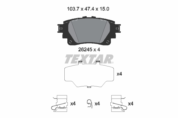 Remblokset Textar 2624501