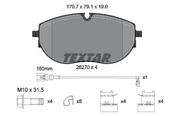 Remblokset Textar 2627001