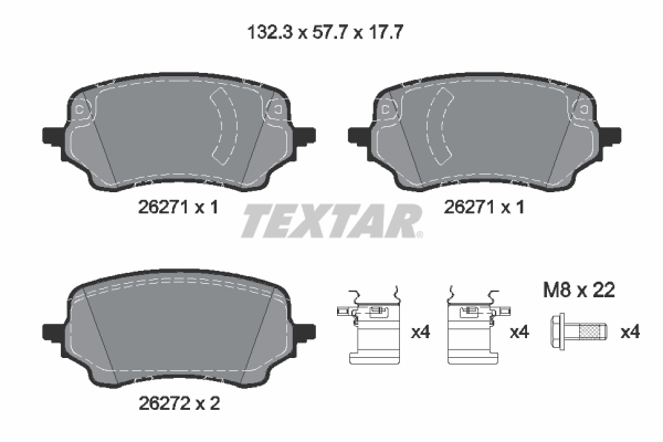 Remblokset Textar 2627101