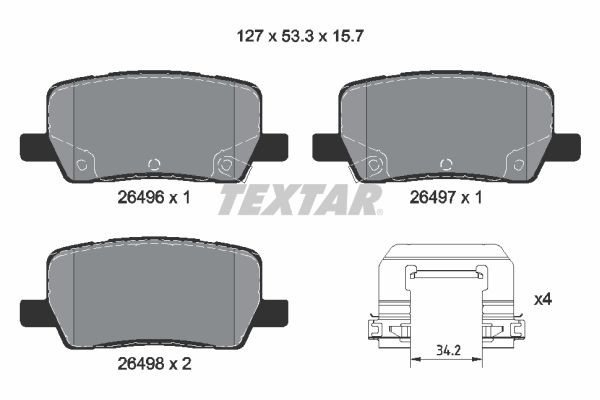 Remblokset Textar 2649601