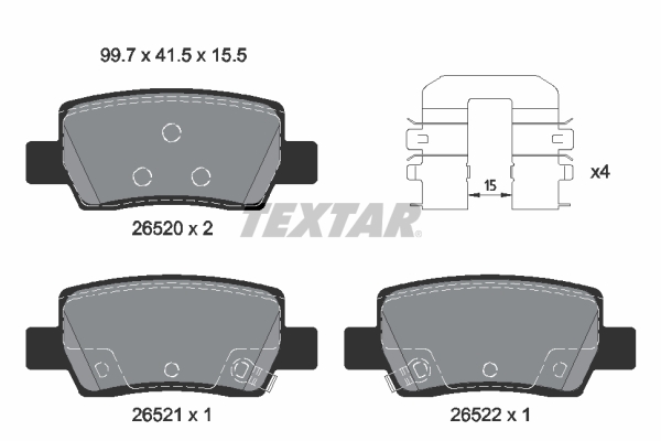 Remblokset Textar 2652002