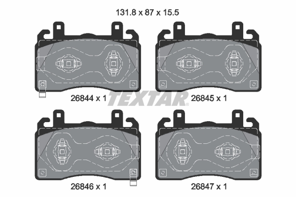 Remblokkenset, schijfrem Textar 2684401