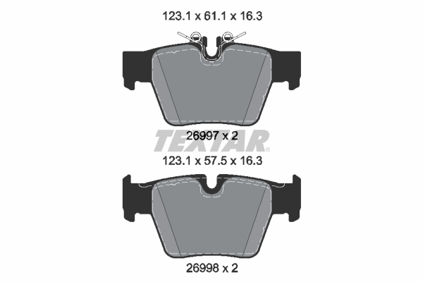 Remblokkenset, schijfrem Textar 2699701