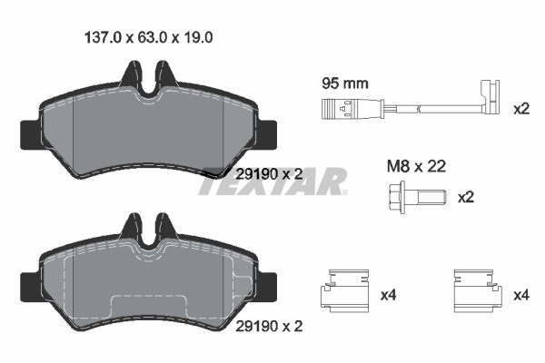 Remblokset Textar 2919001