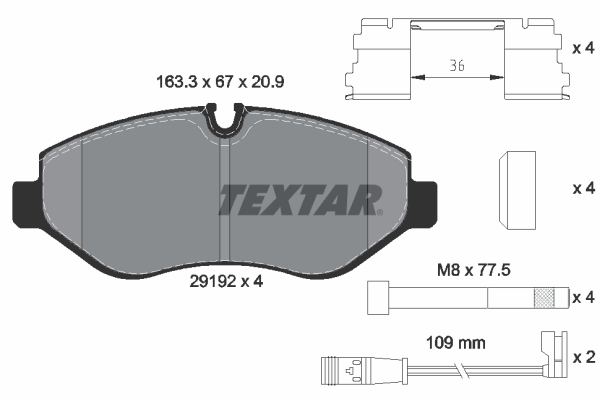 Remblokset Textar 2919202