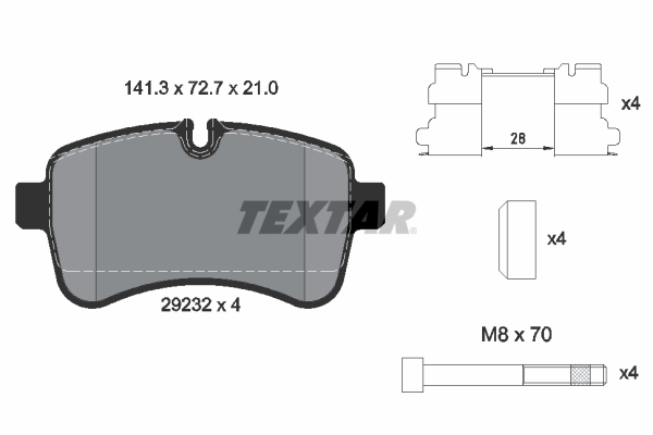 Remblokset Textar 2923201