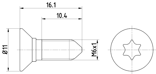 Remschijfschroef Textar TPM0008