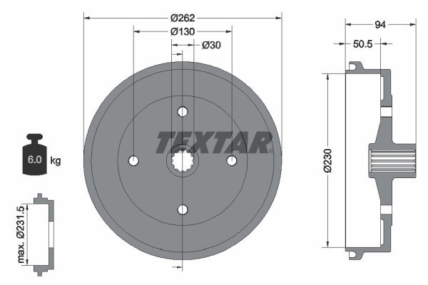 Remtrommel Textar 94004700