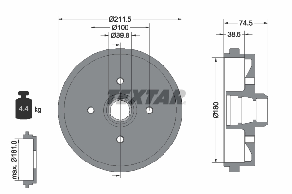 Remtrommel Textar 94006600