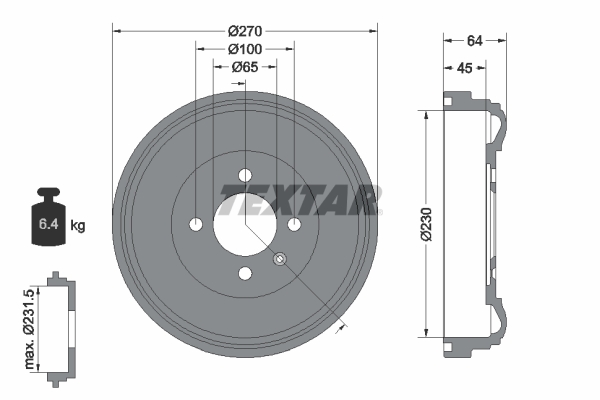 Remtrommel Textar 94012000