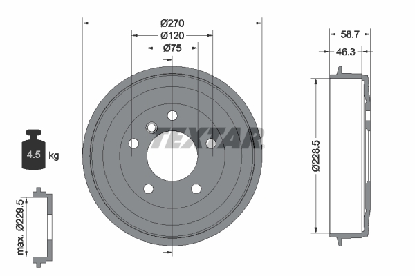 Remtrommel Textar 94012500