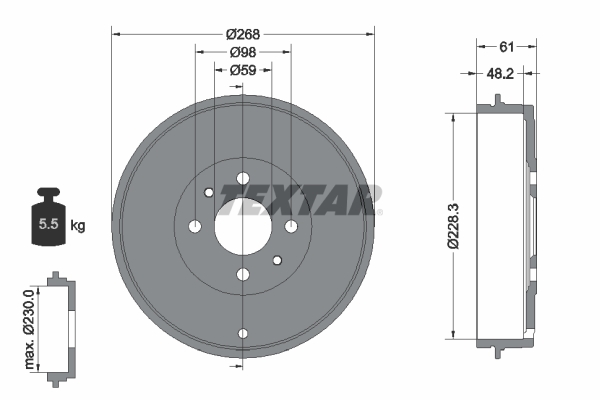 Remtrommel Textar 94014000