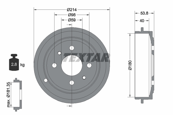 Remtrommel Textar 94014800