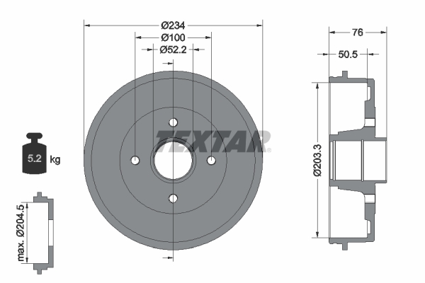 Remtrommel Textar 94019700