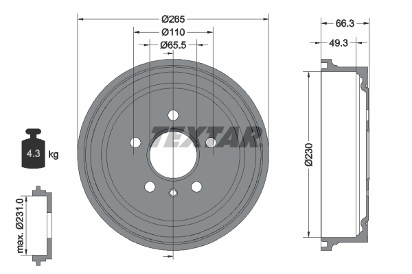 Remtrommel Textar 94022600