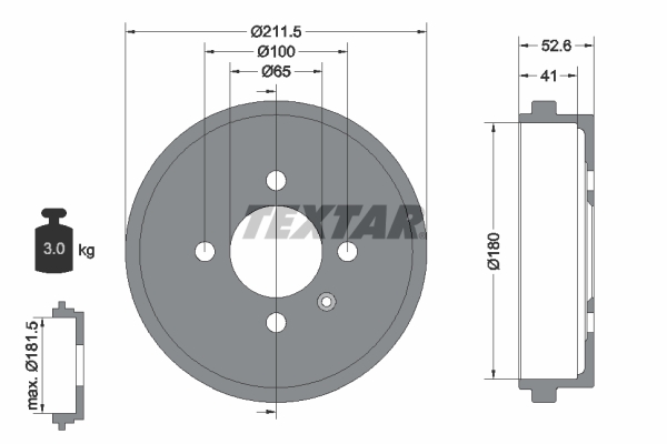 Remtrommel Textar 94022700