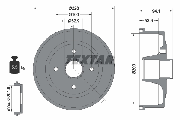 Remtrommel Textar 94024200