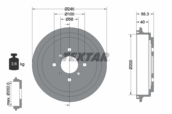 Remtrommel Textar 94026300