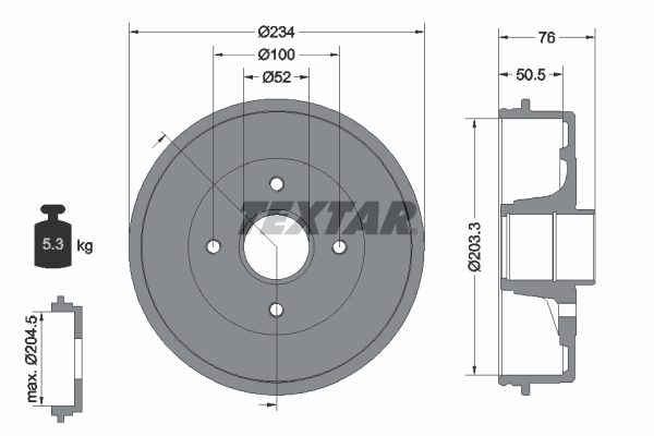 Remtrommel Textar 94026800