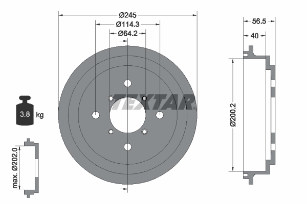 Remtrommel Textar 94032600