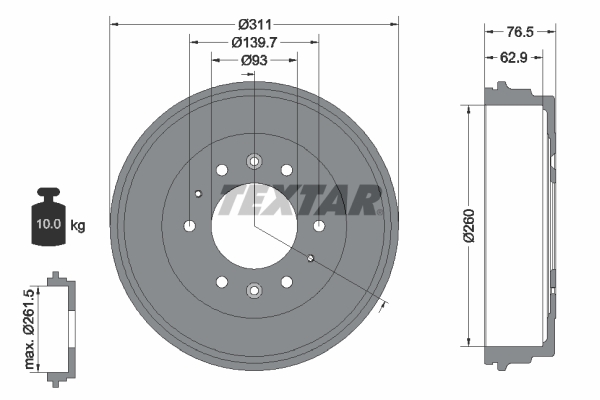 Remtrommel Textar 94035500