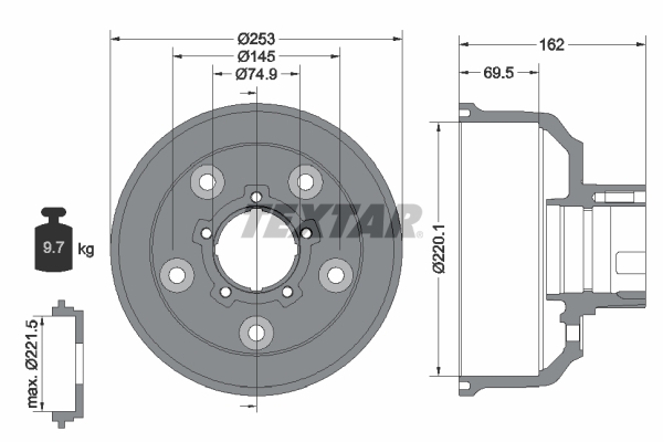 Remtrommel Textar 94037200