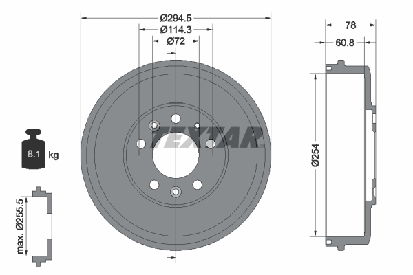 Remtrommel Textar 94038300