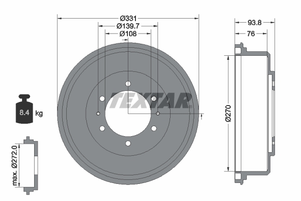 Remtrommel Textar 94040400