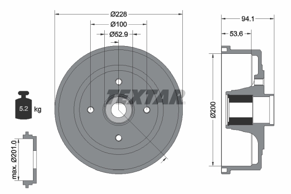 Remtrommel Textar 94041100