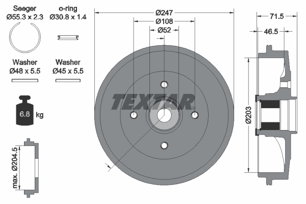 Remtrommel Textar 94041600