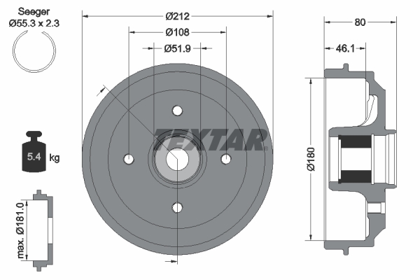 Remtrommel Textar 94041800