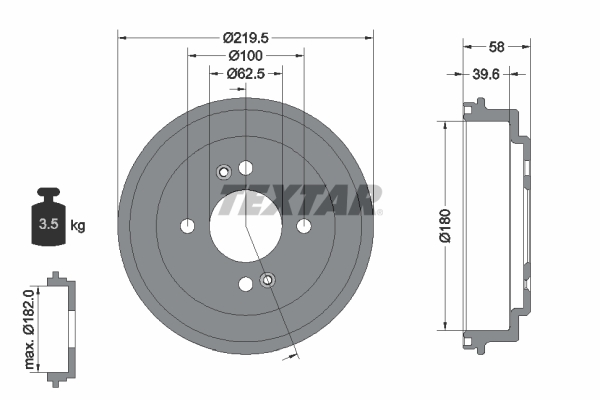 Remtrommel Textar 94044100