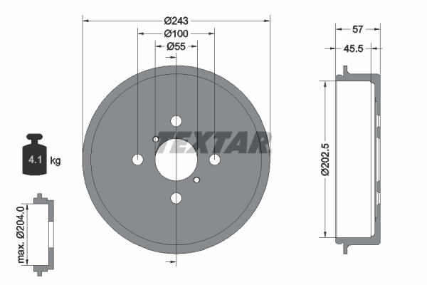 Remtrommel Textar 94045200