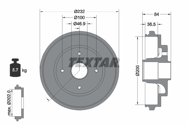 Remtrommel Textar 94049400