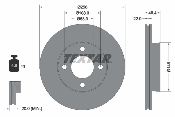 Remschijven Textar 92026000