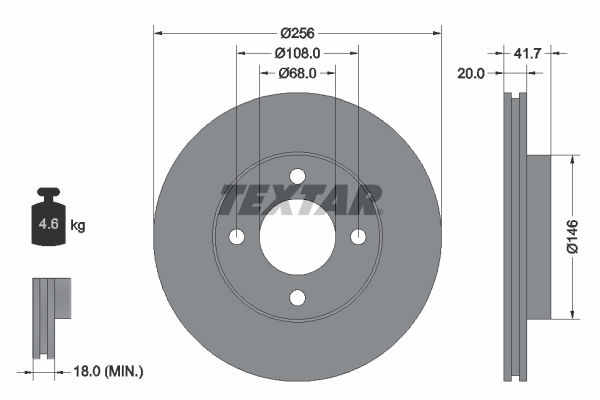 Remschijven Textar 92026200