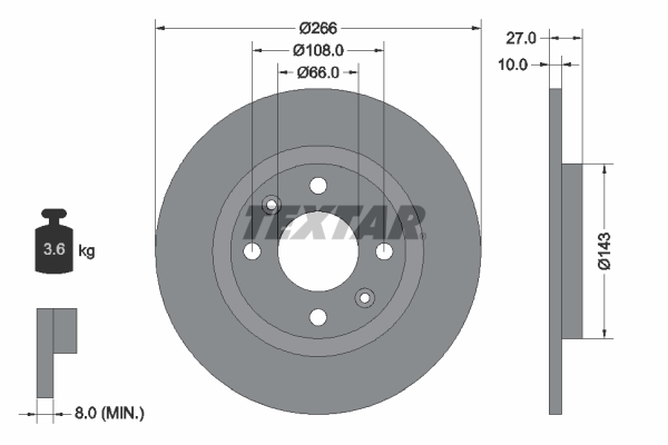 Remschijven Textar 92029900