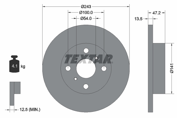 Remschijven Textar 92036700