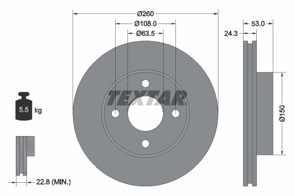 Remschijven Textar 92037600