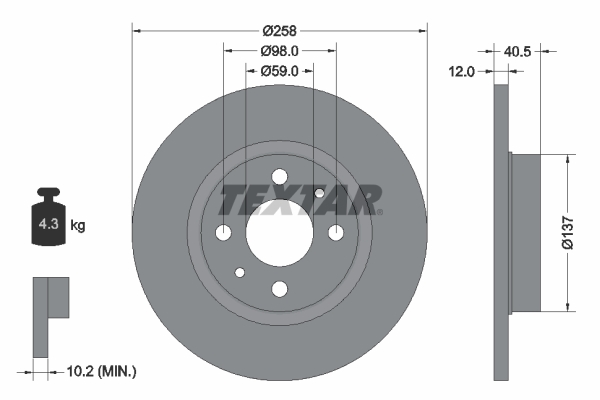 Remschijven Textar 92041503