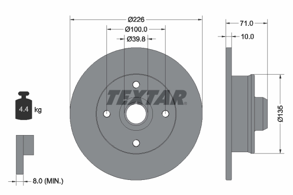 Remschijven Textar 92041803