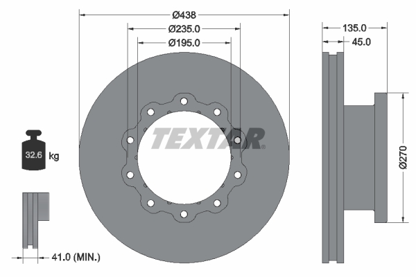 Remschijven Textar 93058200