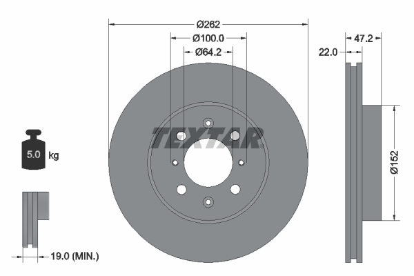 Remschijven Textar 92070600