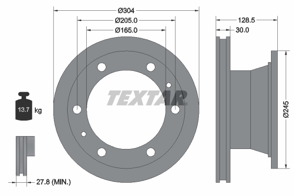 Remschijven Textar 93084800