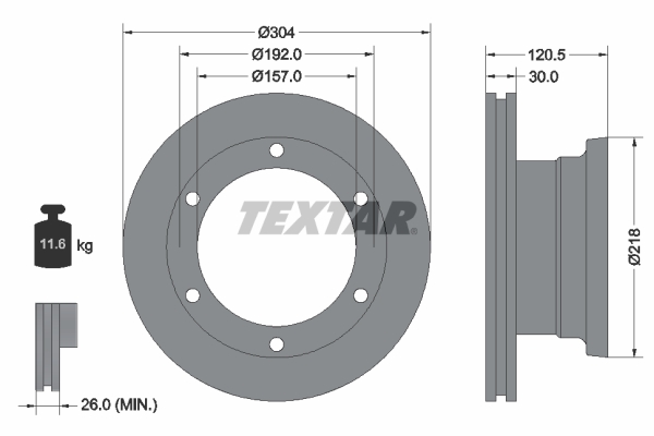 Remschijven Textar 93087500